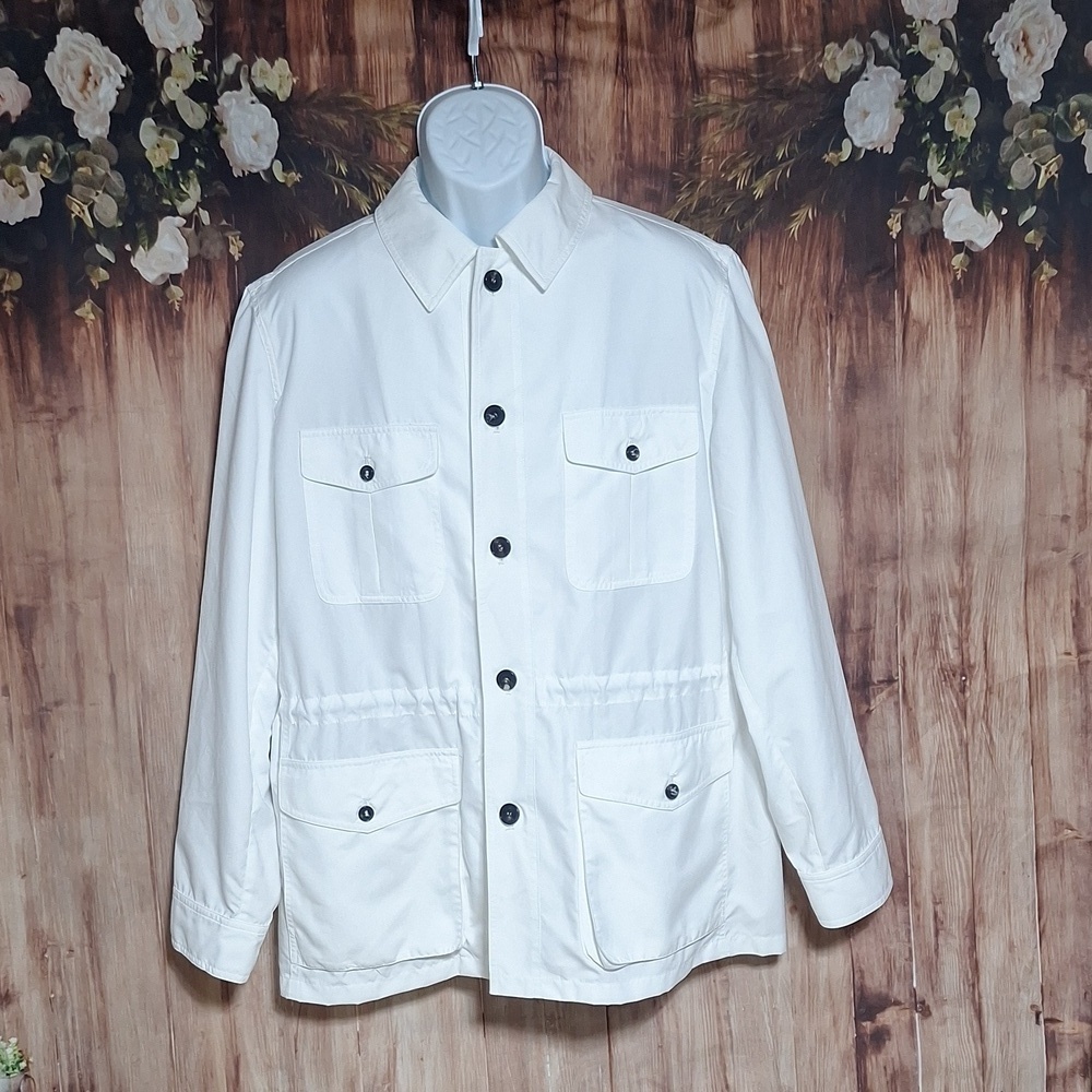 NWT Manto  mens White Safari jacket, de Ball, Belseta, size 52 or US 42, Medium